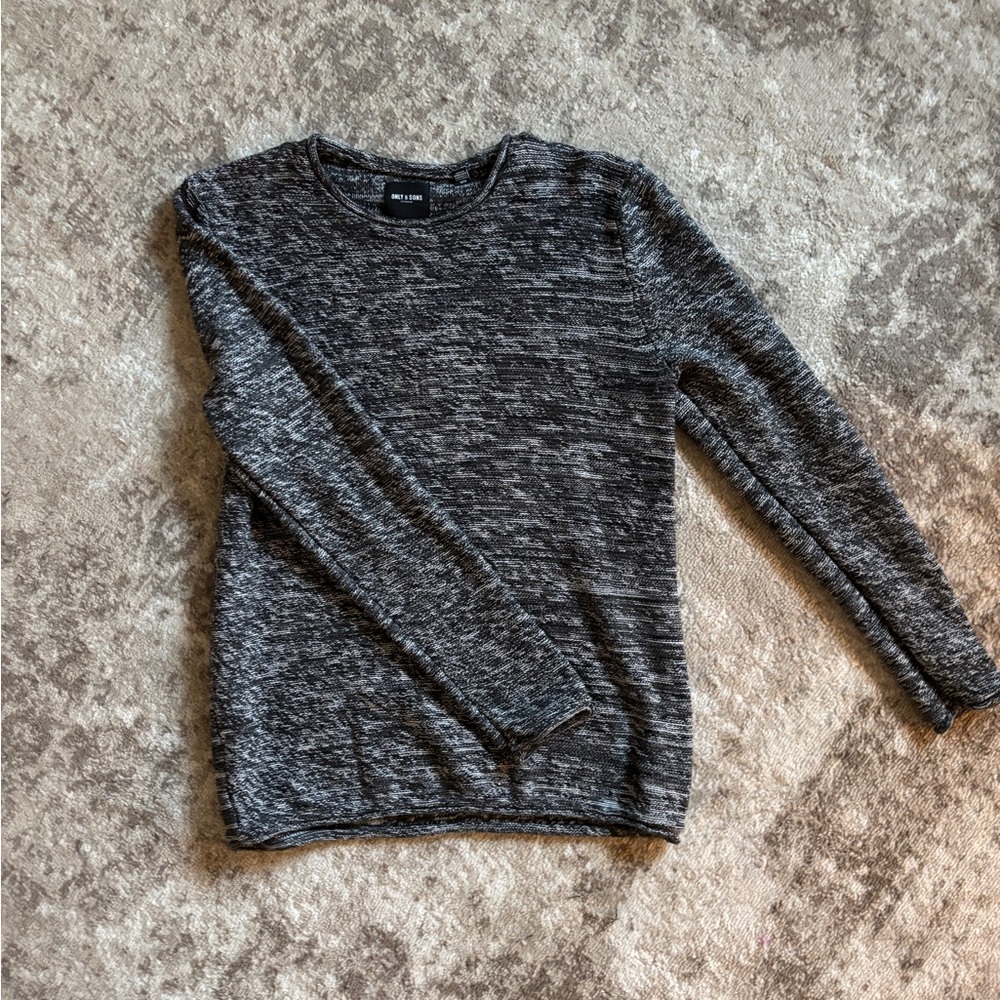 ONLY & SONS Black and White Knit Sweater